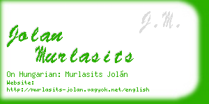 jolan murlasits business card